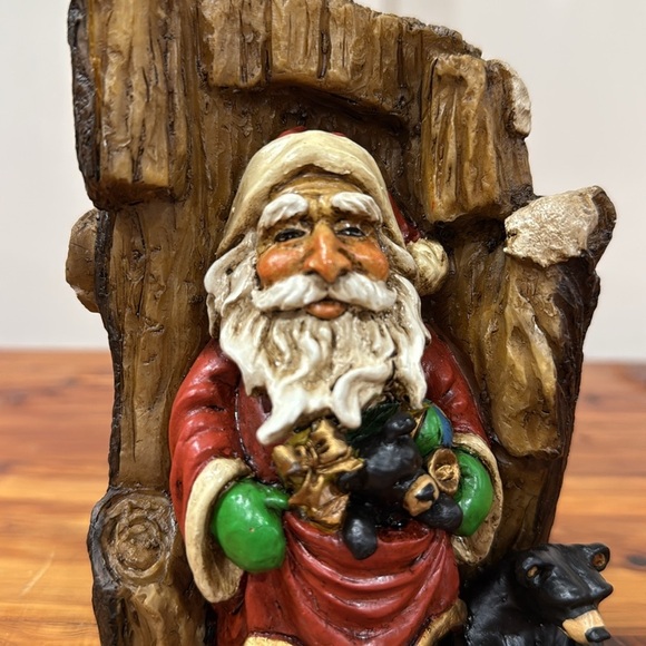 Vtg The Lost Woodsman Rick Rowley Forest Collection Santa Black Bears Ho Ho Ho - Picture 3 of 6